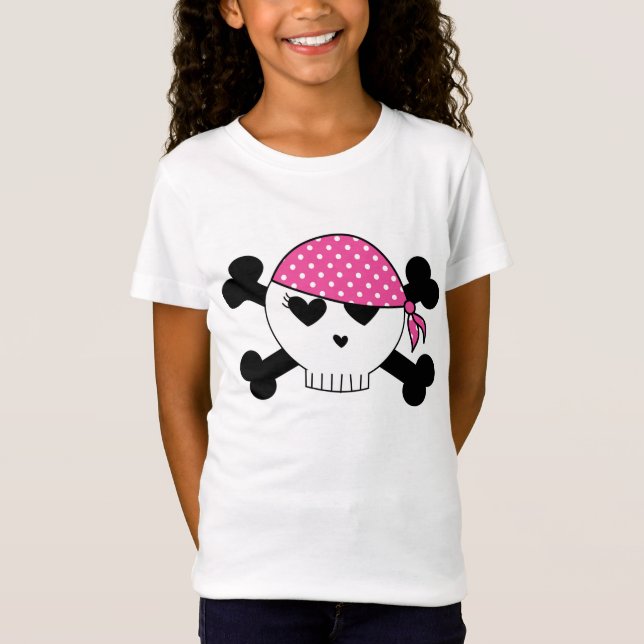 Girly Pirate Skull T-Shirt (Front)