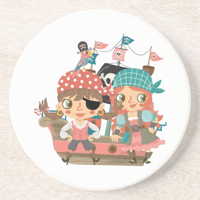 Girly Pirates Coaster (Front)