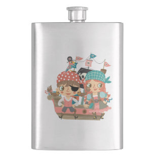 Girly Pirates Hip Flask