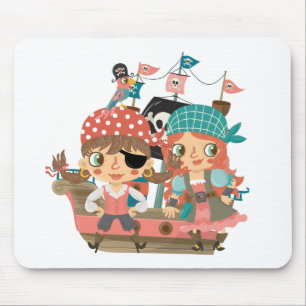 Girly Pirates Mouse Pad