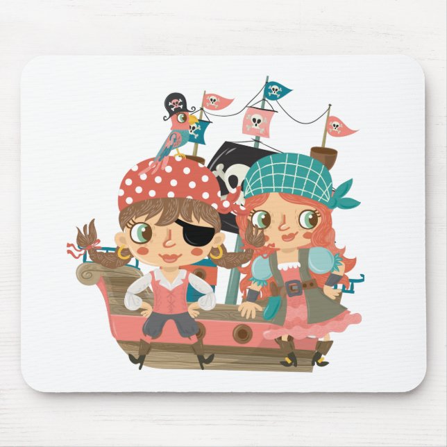 Girly Pirates Mouse Pad (Front)
