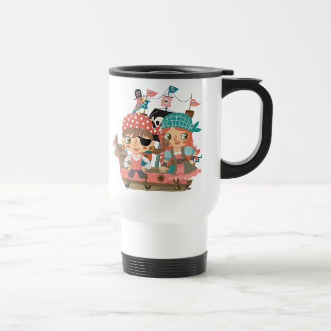 Girly Pirates Travel Mug (Right)