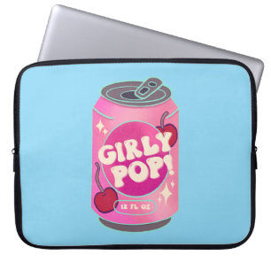 Girly Pop Cherry Soda Can Retro Y2K Pink Laptop Sleeve