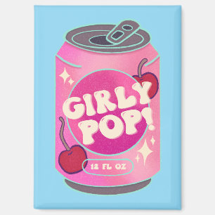 Girly Pop Cherry Soda Can Retro Y2K Pink Magnet