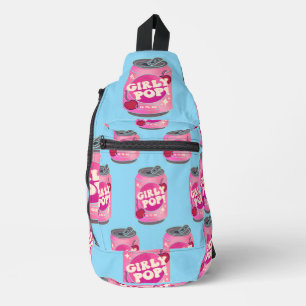 Girly Pop Cherry Soda Can Retro Y2K Pink Sling Bag