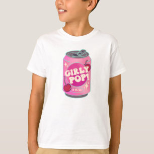 Girly Pop Cherry Soda Can   Retro Y2K Pink T-Shirt