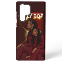 Girly Pop Fashion Brown & Red Phone Case