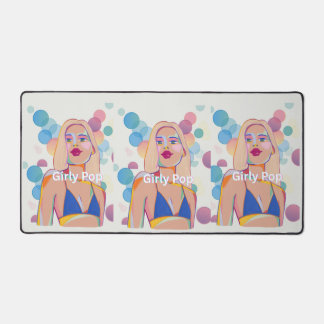 Girly pop party girl desk mat