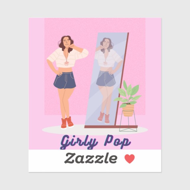 Girly pop stickers (Sheet)