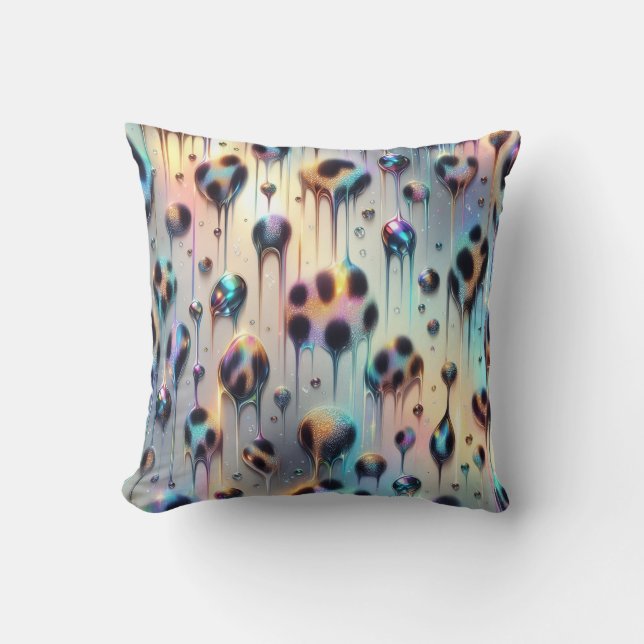 Girly Posh Leopard Print Opal Cushion (Front)