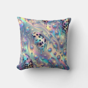 Girly Posh Leopard Print Opal Cushion