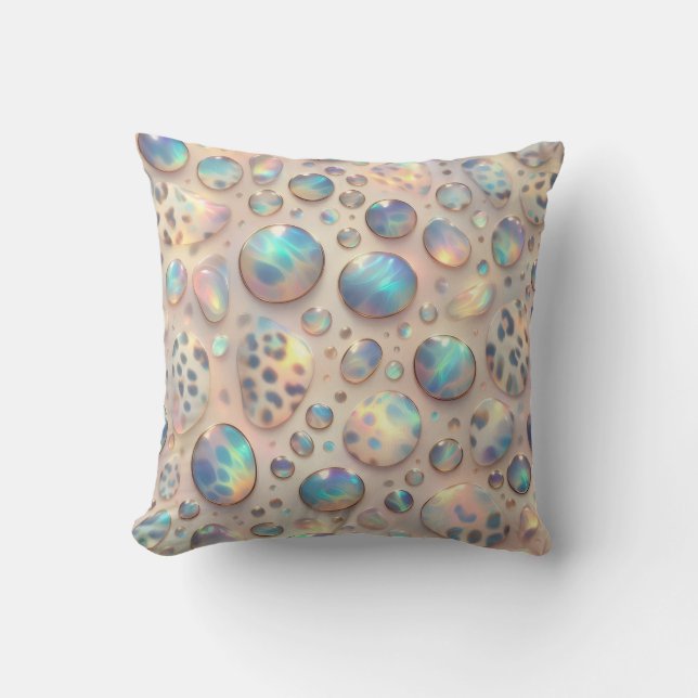 Girly Posh Leopard Print Opal Cushion (Front)