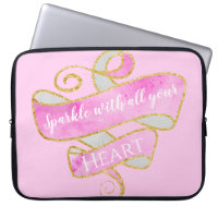 Girly Pretty Blush Pink Gold Glitter Sparkle Heart