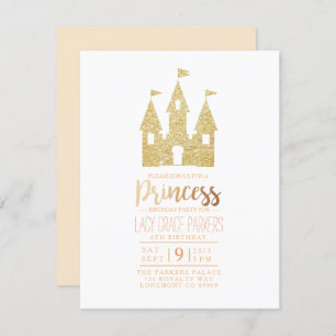 Girly Princess Birthday Themed Party Invitation