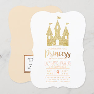 Girly Princess Birthday   Themed Party Invitation