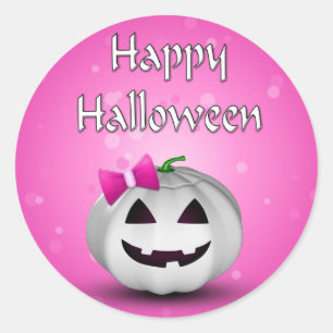 Girly Pumpkin Halloween - Sticker