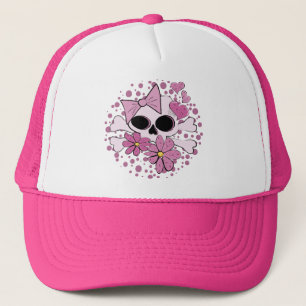 Girly Punk Skull Trucker Hat
