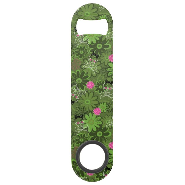 Girly Punk Skulls on Flower Camo background (Front)