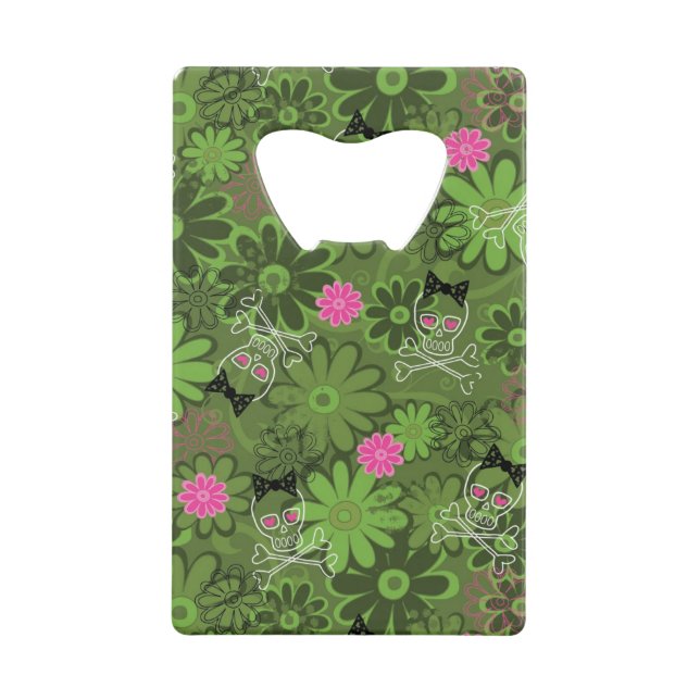 Girly Punk Skulls on Flower Camo background (Front)