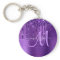 Girly Purple Dripping Glitter Brush Metal Monogram