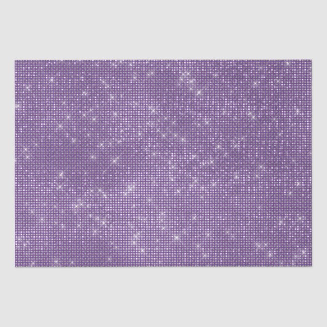 Girly Purple Glitzy Sparkle  Tissue Paper (Front)