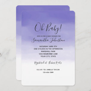 Girly Purple Ombre Invitation