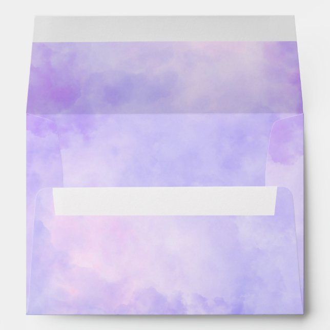 Girly Purple Pink Tie Dye Envelope (Back (Bottom))