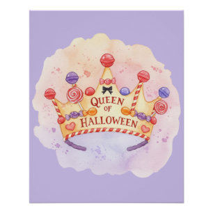 Girly Queen of Halloween Poster