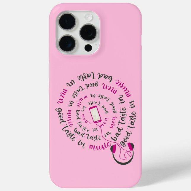 Girly quote Good taste in music bad taste in men Case-Mate iPhone Case (Back)