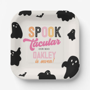 Girly Retro Halloween Party Plates