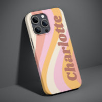 Girly Retro Vintage Wave Personalised Name