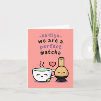 Girly Romantic Matcha Tea Drawing Valentine's Day
