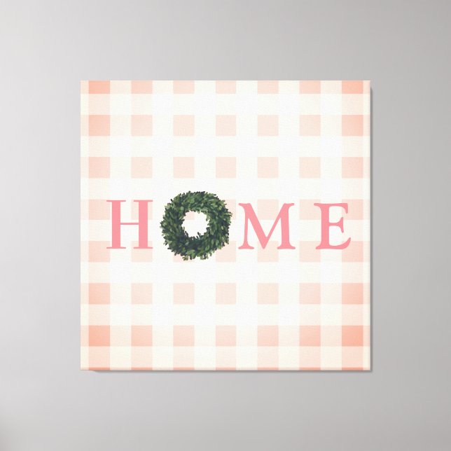 Girly Rose Blush Typography Farmhouse Decor (Front)