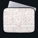 Girly Rose Gold Foil Triangular Geometric Monogram Laptop Sleeve<br><div class="desc">Girly Rose Gold Foil Triangular Geometric Monogram Laptop Sleeve. Easy to customise with text,  fonts,  and colours. Created by Zazzle pro designer BK Thompson © exclusively for Cedar and String; please contact us if you need assistance with the design.</div>