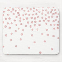 girly rose gold glitter confetti polka dots