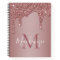 Girly Rose Gold Sparkle Glitter Drips Monogram