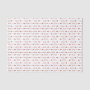 Girly Rose Gold Tribal Arrows   Bohemian Tissue Paper