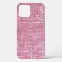 Girly Rose Pink Faux Crocodile Leather