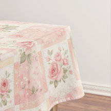 Girly Rustic Pink Quilt Floral Patchwork Pattern