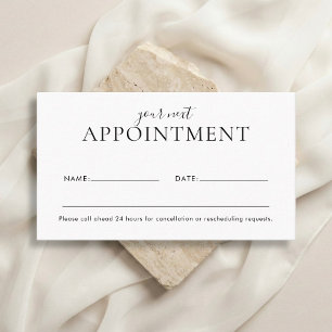 Girly Scannable QR Code White Appointment Card