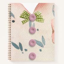 Girly scottish bow and pink button Kraft