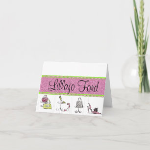 Girly Shoes and Purses Note Card
