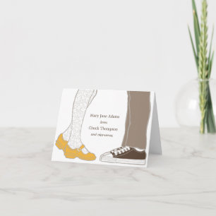 Girly Shoes & Sneakers Illustrated Wedding Thank You Card