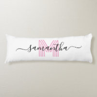 Girly Signature Name Light Pink Retro Monogram