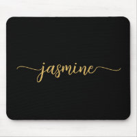 Girly Simple Black Gold Personalised Monogram