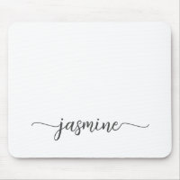 Girly Simple White Personalised Monogram Name