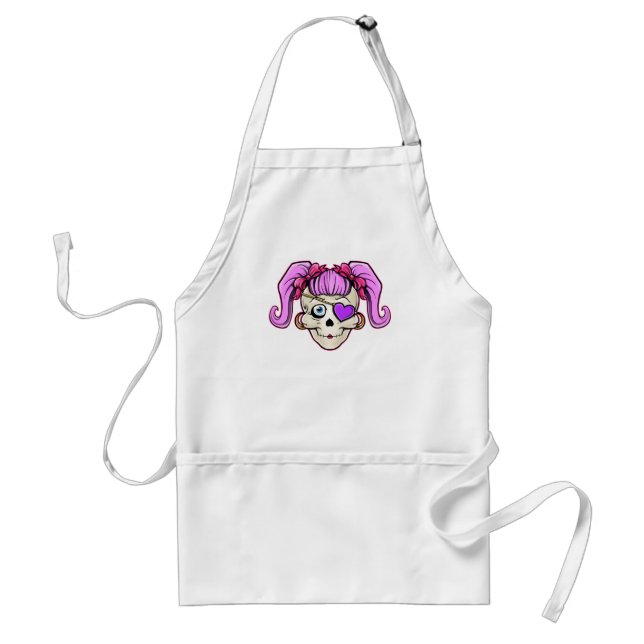 Girly Skull Design Standard Apron (Front)