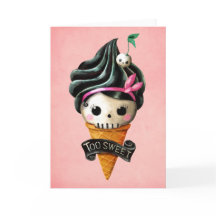 Girly Skull Ice Cream Cone