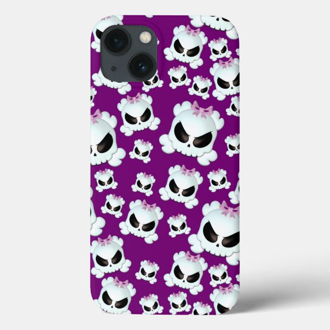 Girly Skullz Case-Mate iPhone Case (Back)