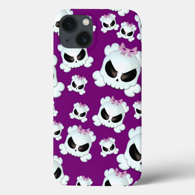 Girly Skullz Case-Mate iPhone Case (Back)